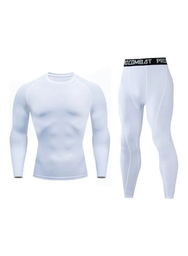 Long Sleeves T-Shirt And Pants White