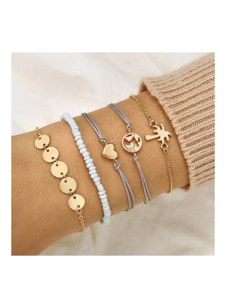 5-Piece Map Love Fashion Bracelets