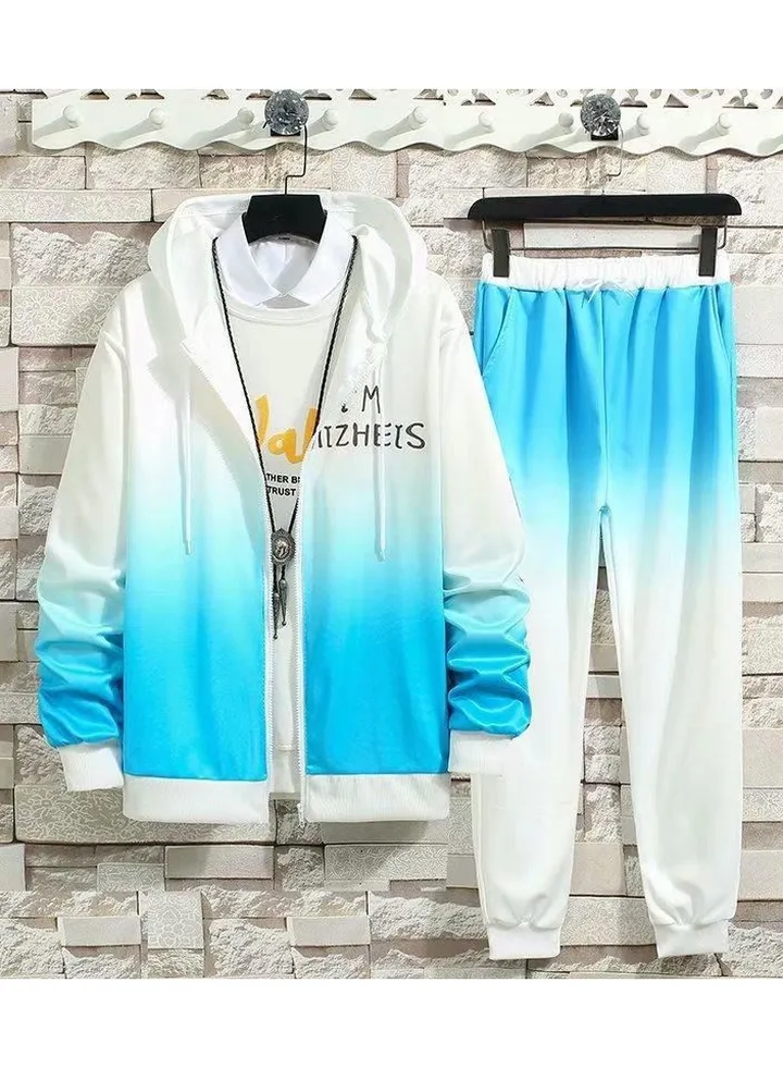 Men's youth thin sports and leisure suits sets jackets and pants