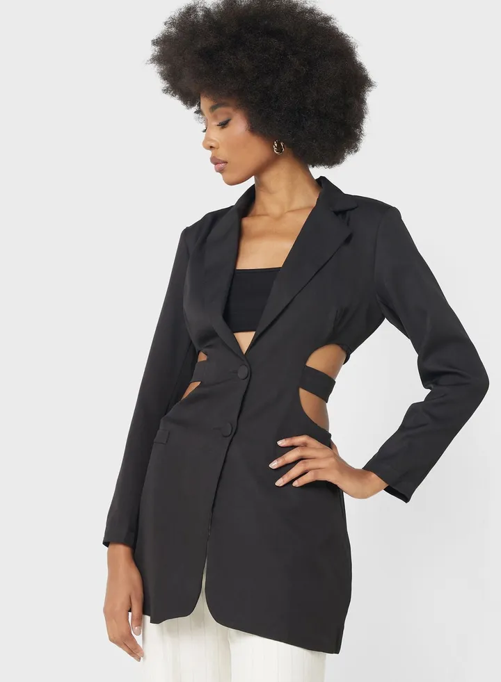 Cutout Detail Blazer