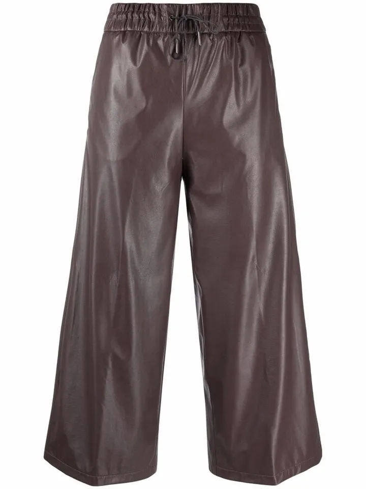 Elastic Waist Cropped Trousers