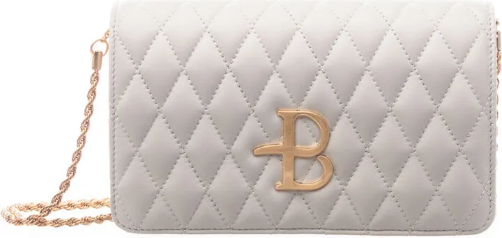 Clutch Bag With Golden Shoulder Strap And Stitching