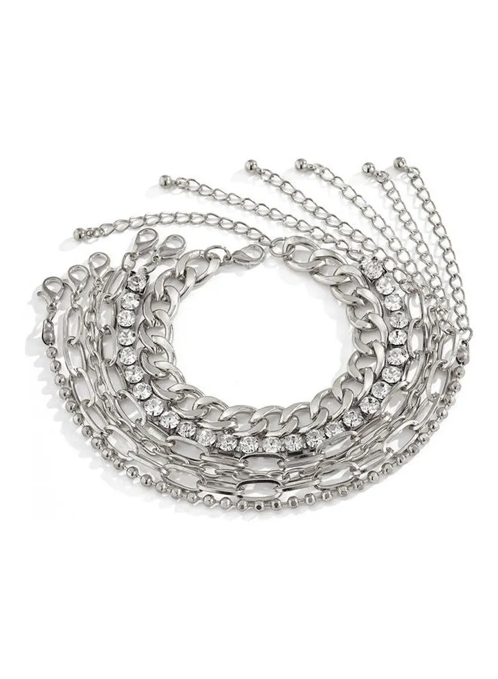 6-Piece Stone Studded Bracelet Set