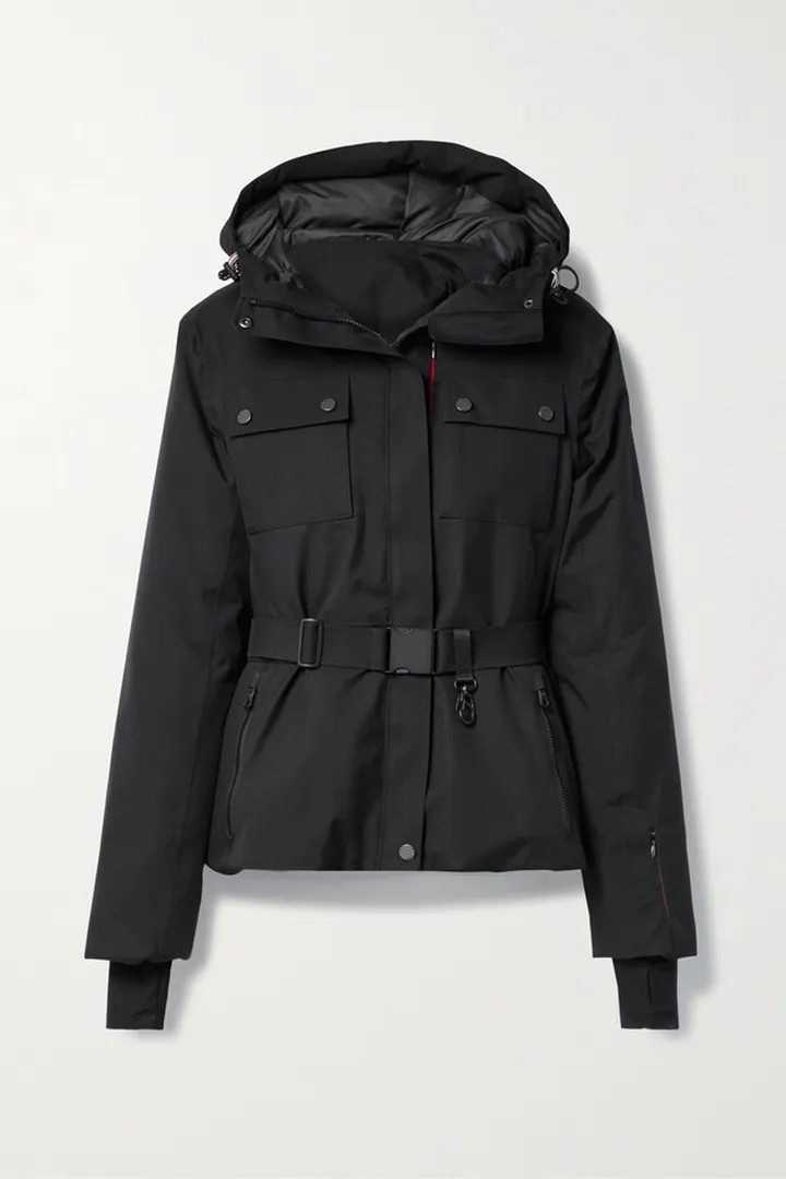 Erin Snow - + Net Sustain Diana Hooded Belted Recycled Ski Jacket - Black