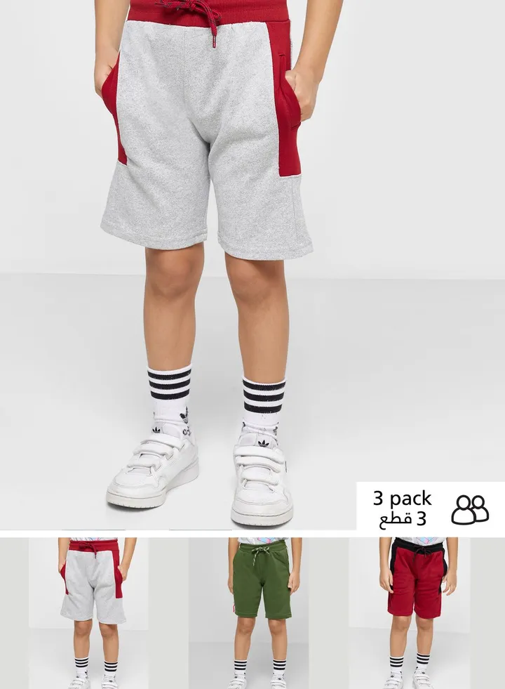 Boys 3 Pack Shorts