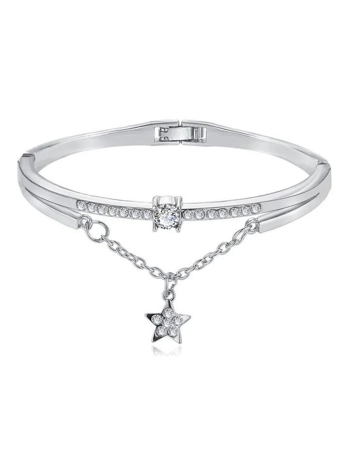 Women's Retro Rhinestone Star Decor Elegant Bracelet