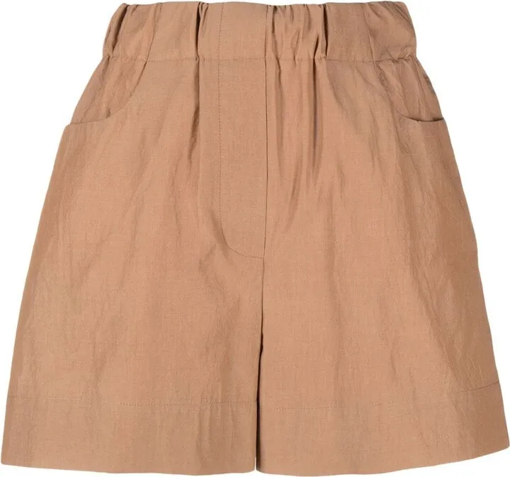 Elasticated-Waist Cotton Shorts