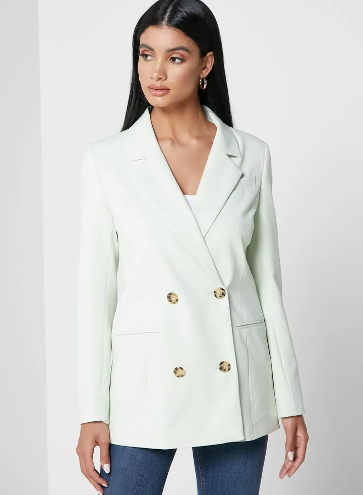 Double Breasted Longline Blazer
