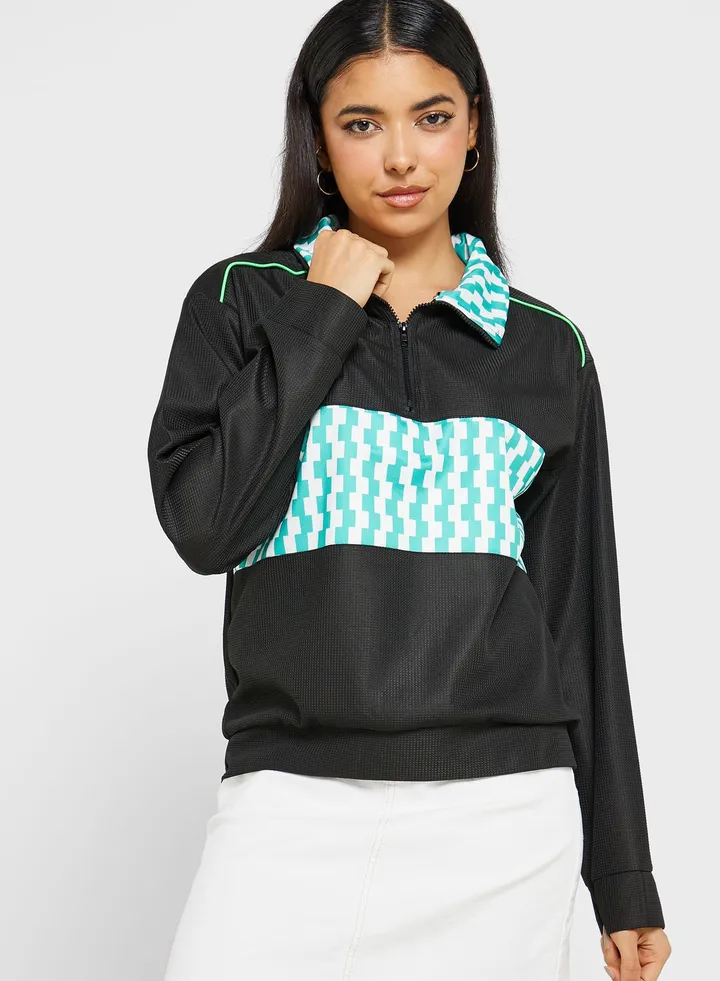 Printed Detail Sweatshirt