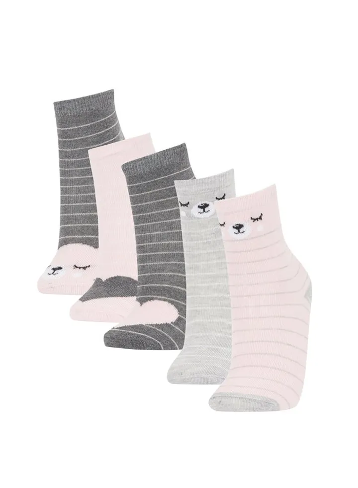 Girl High Cut Socks -5 Pieces