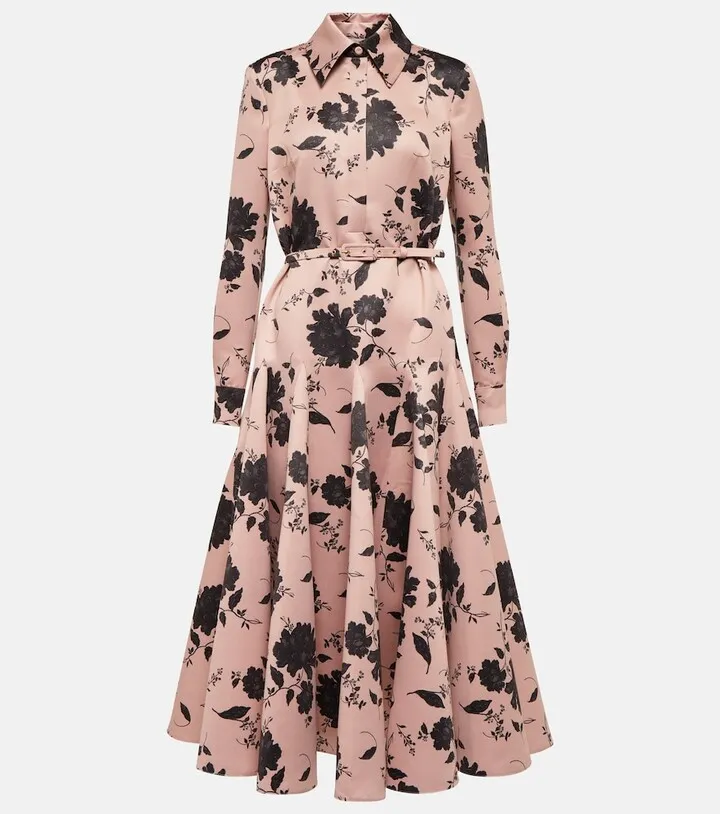 Floral printed midi dress