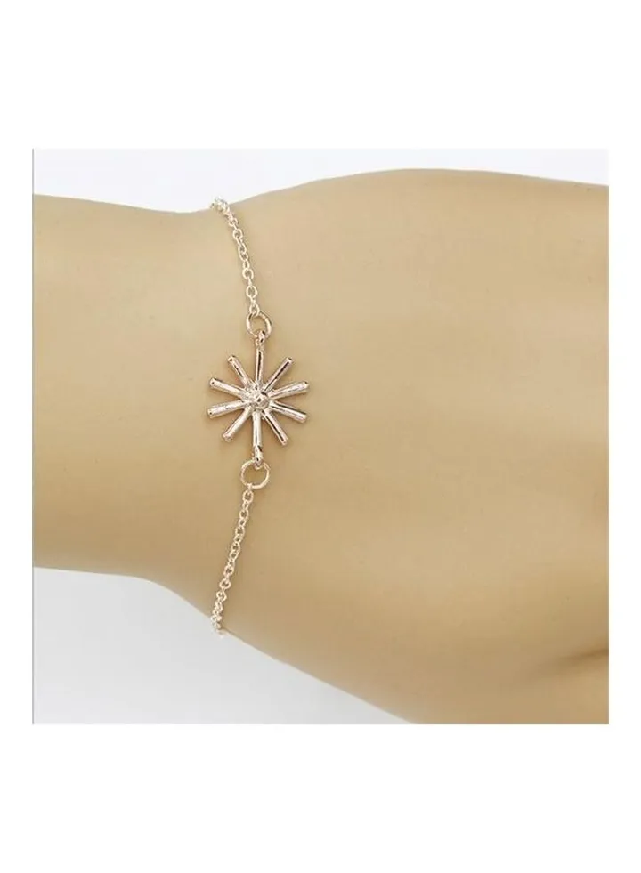 Women Fashion Simple Flower Shape Bracelet