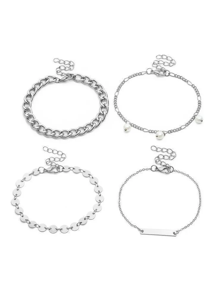 4-Piece Fashion Chain Bracelets