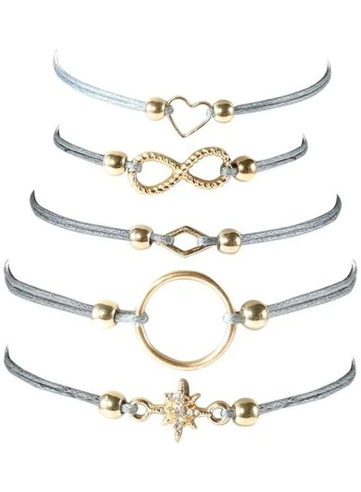 5-Piece Fashionable Bracelets