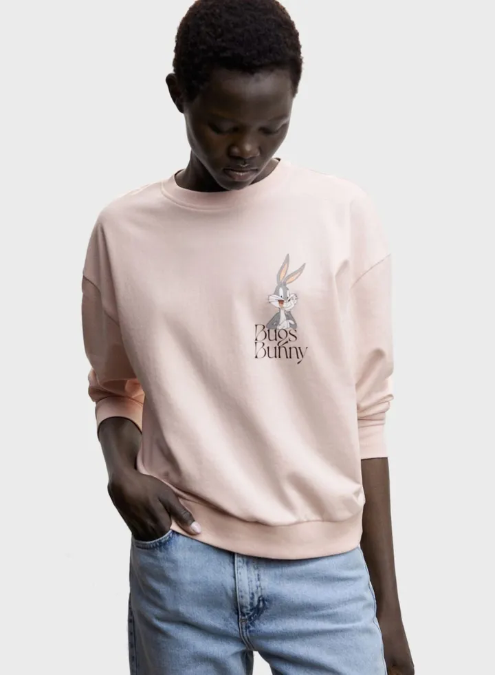 Crew Neck Graphic Sweatshirt 