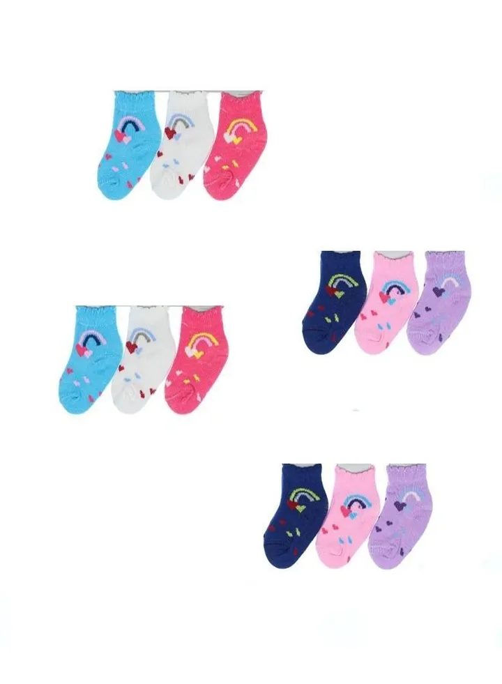 Bundle Of 12 Soft Cotton Socks For Baby Girls