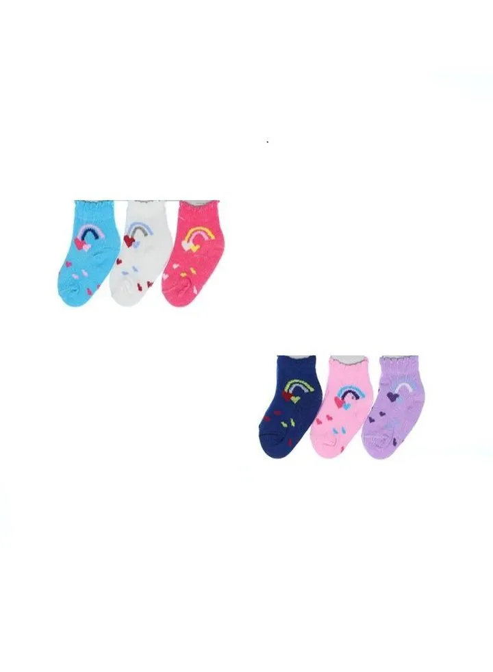 Bundle Of 6 Soft Cotton Socks For Baby Girls