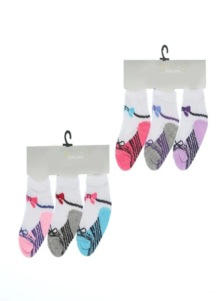 Bundle Of 6 Soft Cotton Socks For Baby Girls
