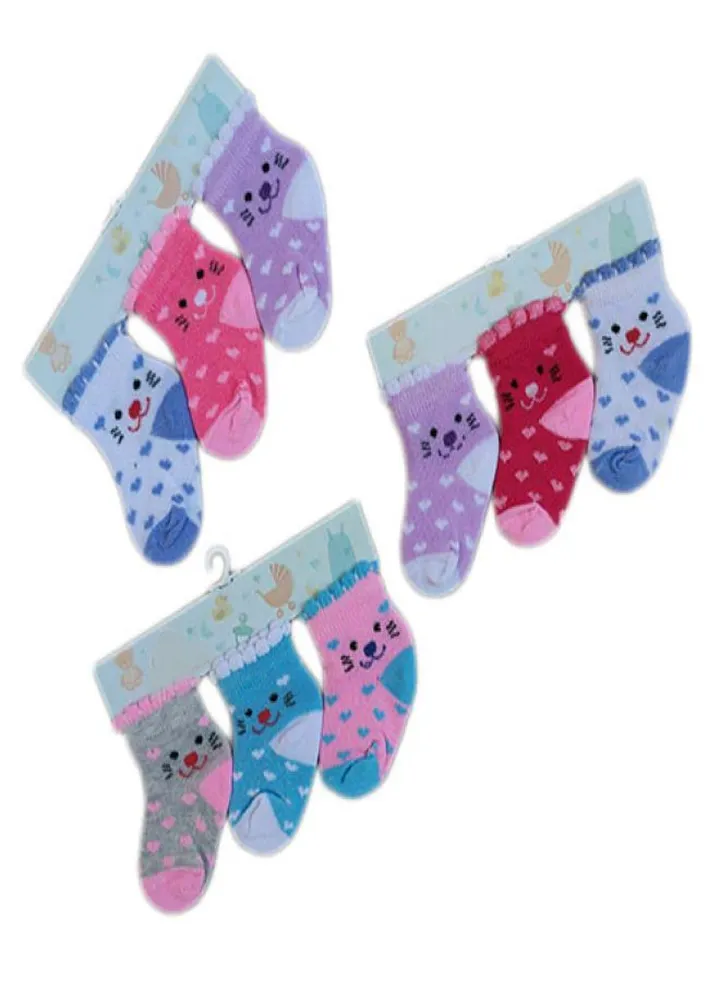 Bundle Of 9 Soft Cotton Socks For Baby Girls