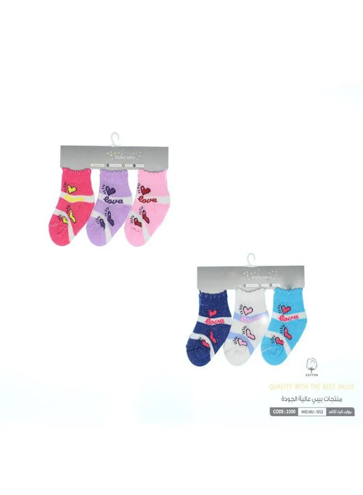 Bundle Of 6 Soft Cotton Socks For Baby Girls