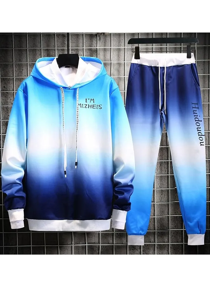 Men's Youth Thin Sports Suit Korean Top and Pants Hoodie