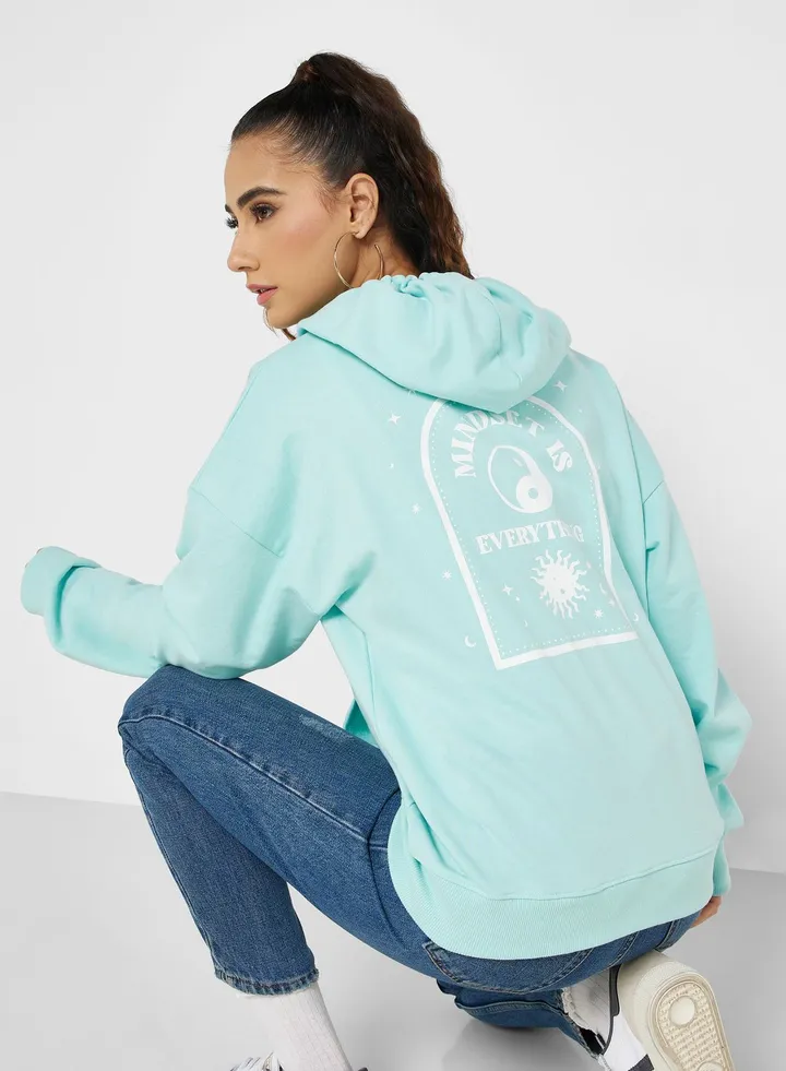 Graphic Zip Thru Hoodie
