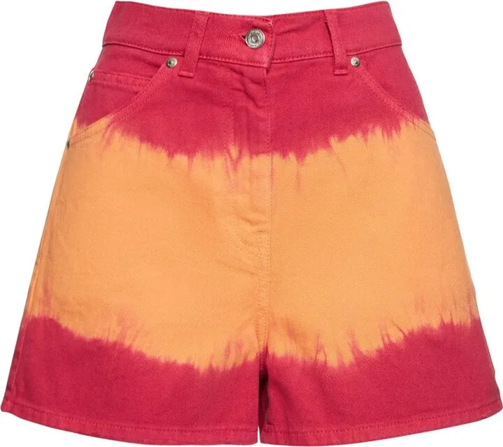 Cotton denim shorts