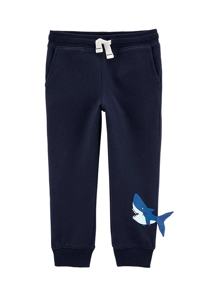 Boys 3D Tale Shark Joggers Blue