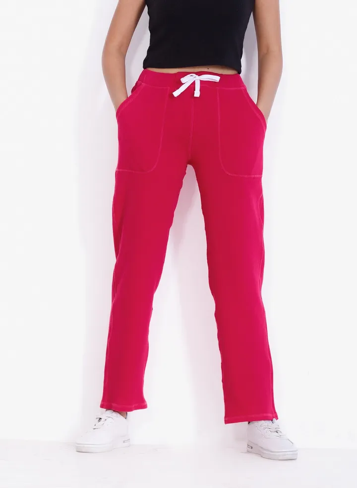 Women's cotton ribbed trousers
