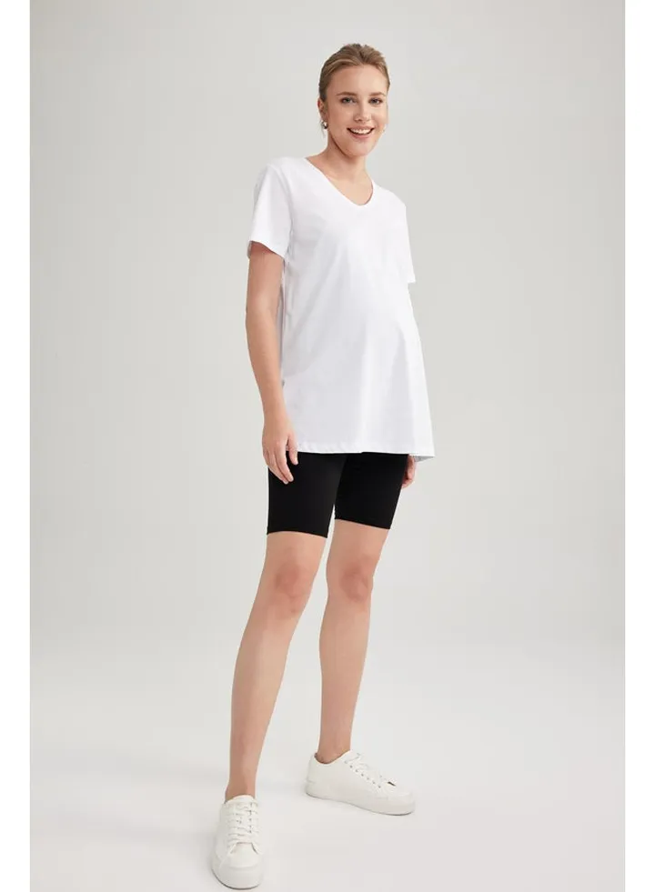 Woman Skinny Fit Knitted Maternity Bottoms