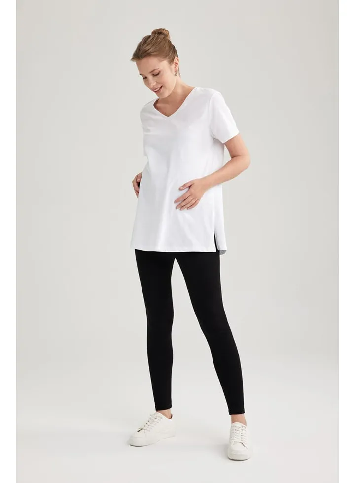Woman Skinny Fit Knitted Maternity Bottoms