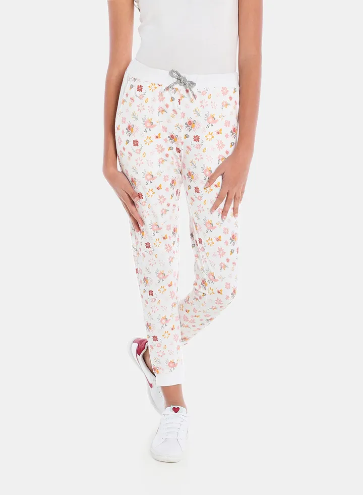 Elegant Girls Printed Joggers Multicolour