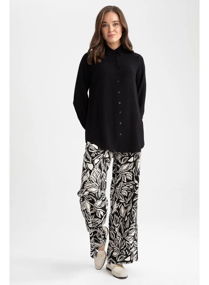 Woman Palazzo Woven Trousers