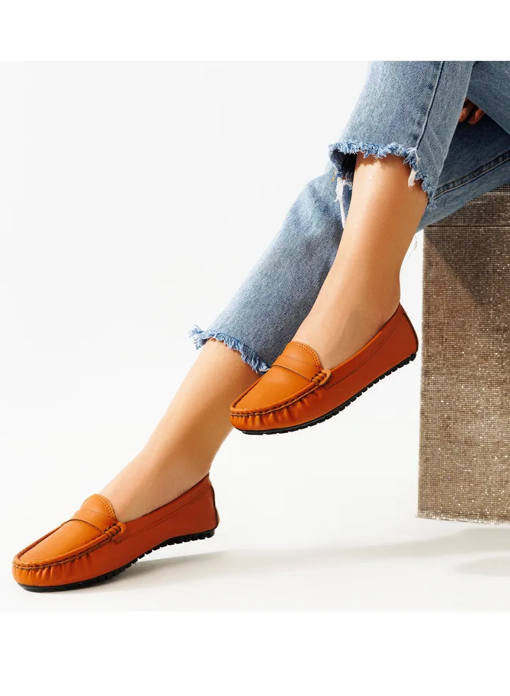 High Quality Leather Flat Ballerina-HAVAN