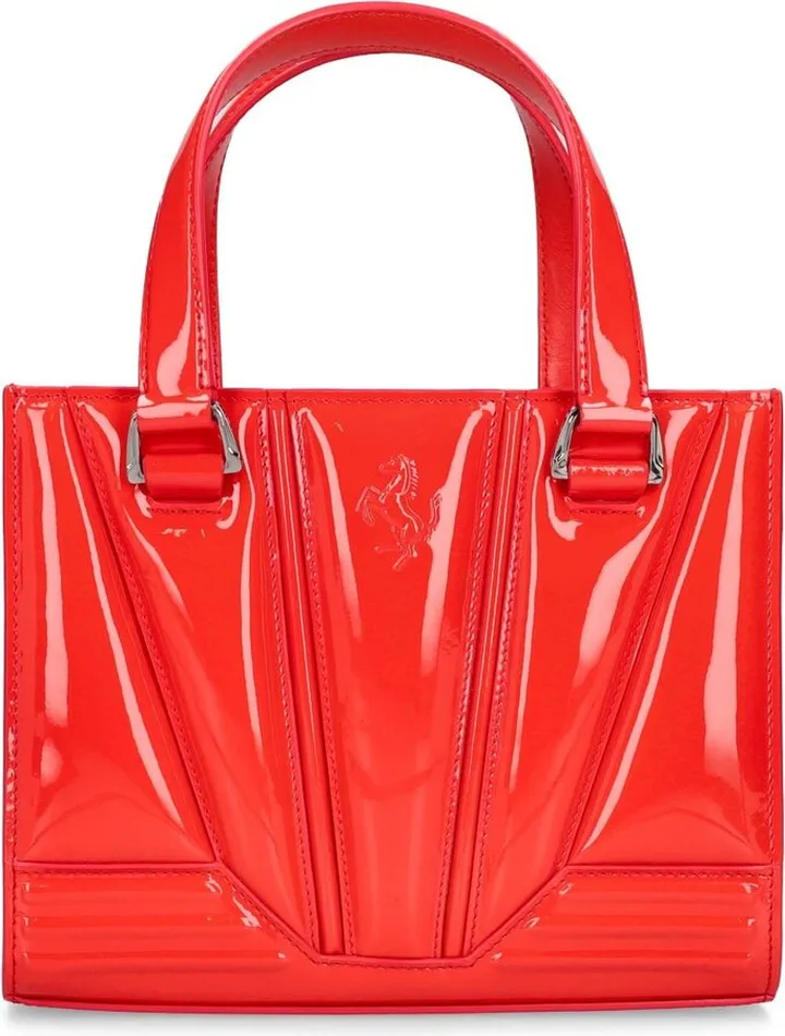 Mini patent leather tote bag