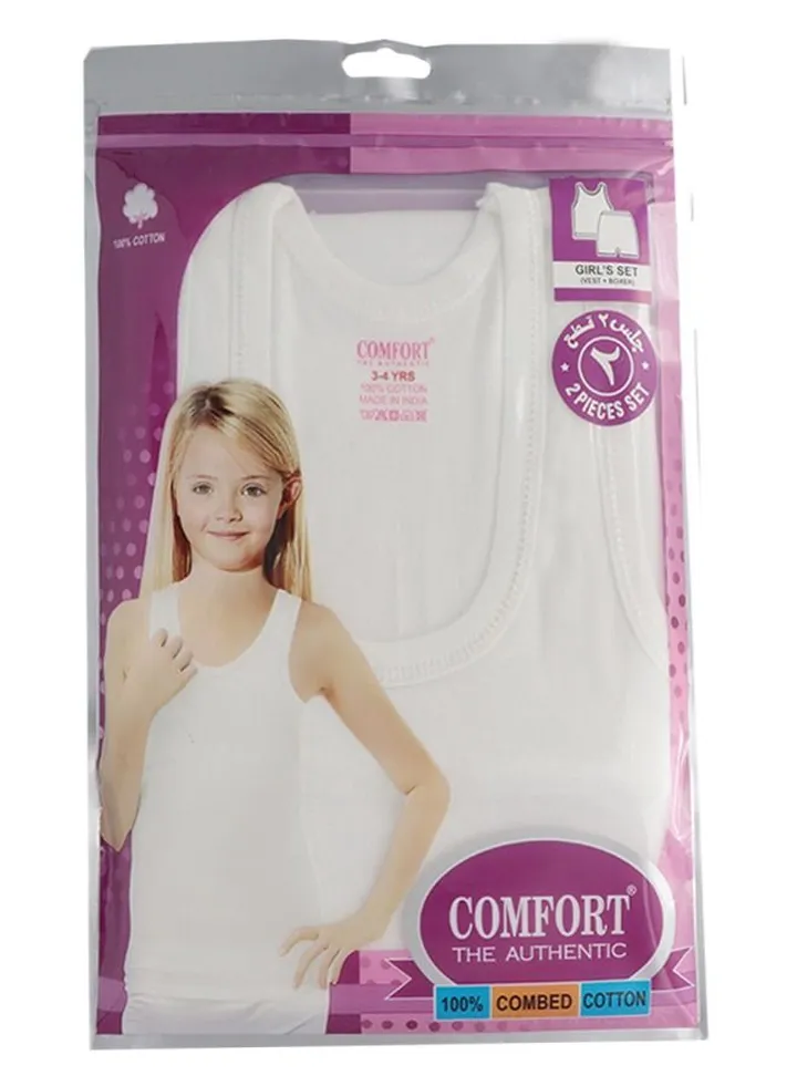 Girls Innerwear Set Vest With Half Pant