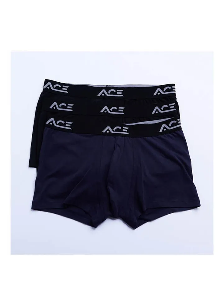 Pack of 3 Low Rise Trunk Grey-Black-Navy