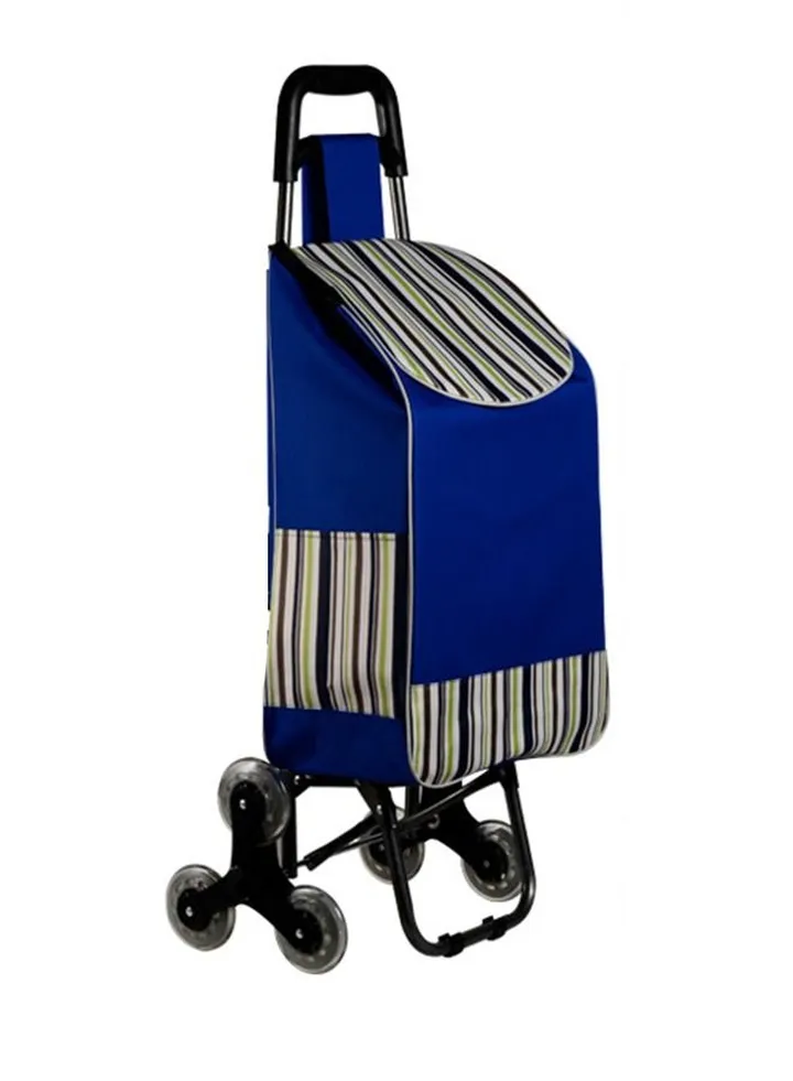 Folding Shopping Trolley on 6 Wheels - Stair Climbing Shopping Cart