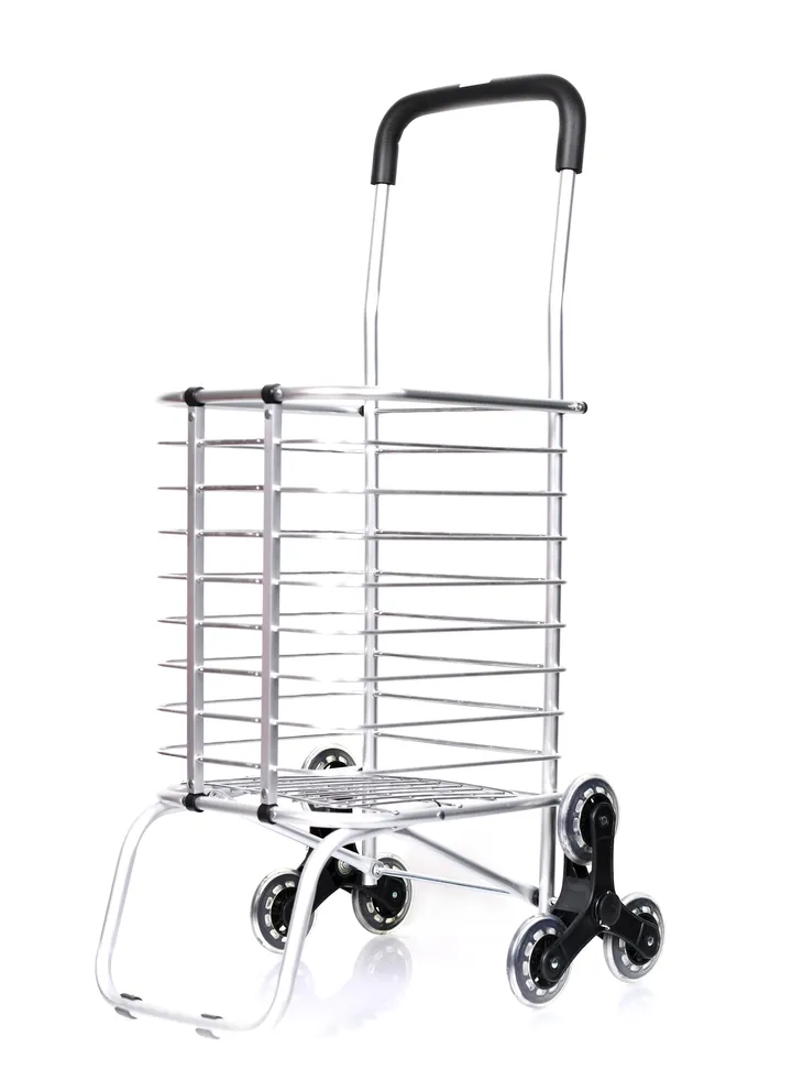 Morano Folding Shopping Cart 6 wheels Silver