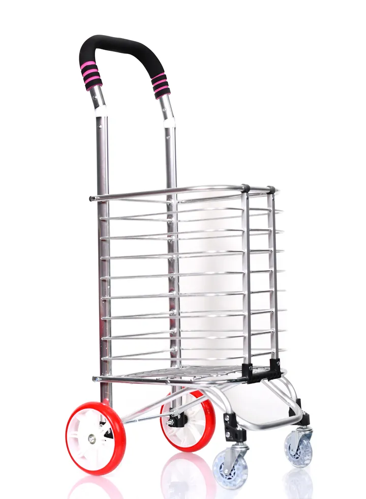Morano Folding Shopping Cart 4 Wheels Silver
