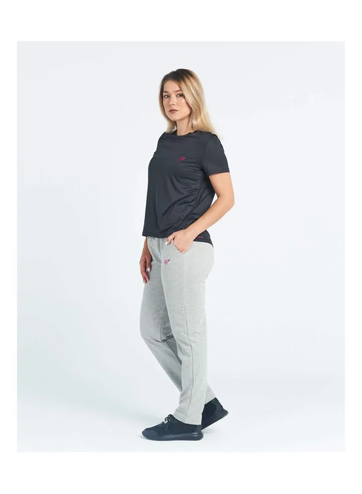 Mid-Rise Plain Basic Comfort Milton Jogger Light Grey