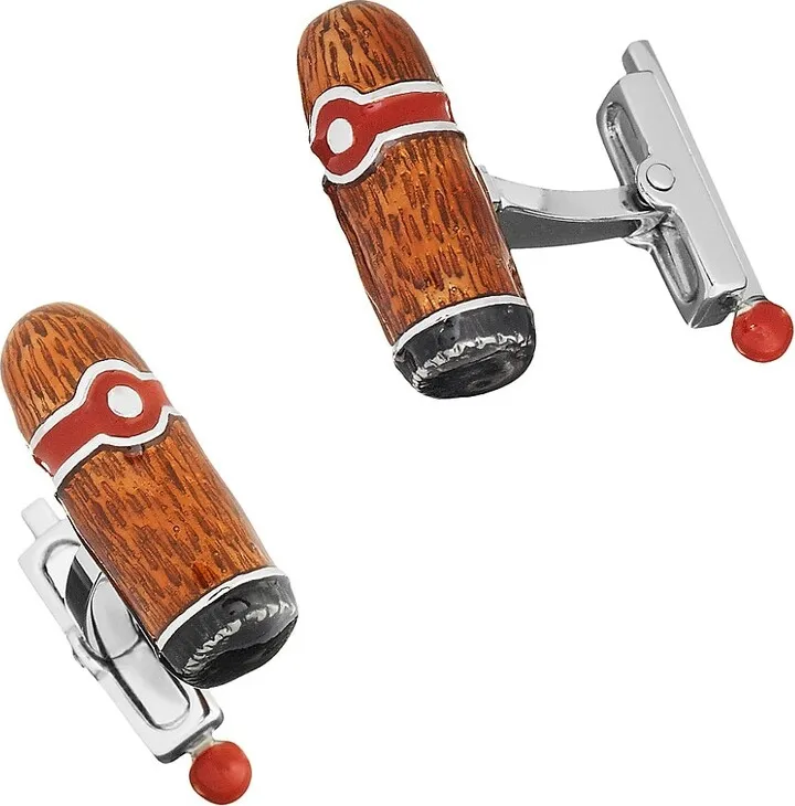 Cigar & Match Brass Cuff Links