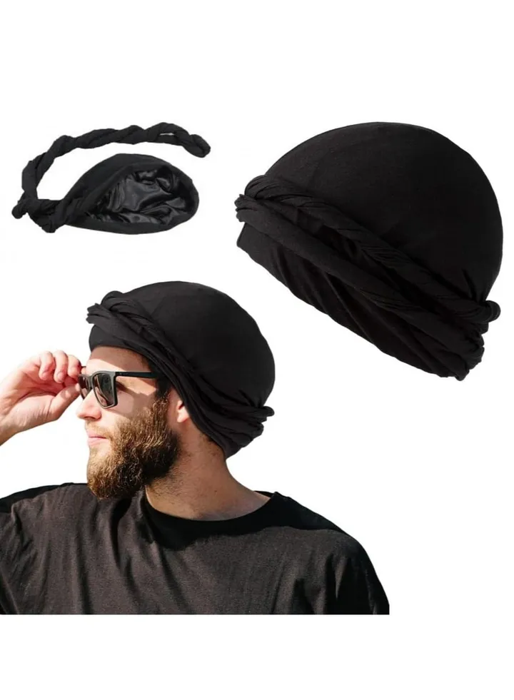 Turban Twist Head Wraps with Long Twisted Straps for Men