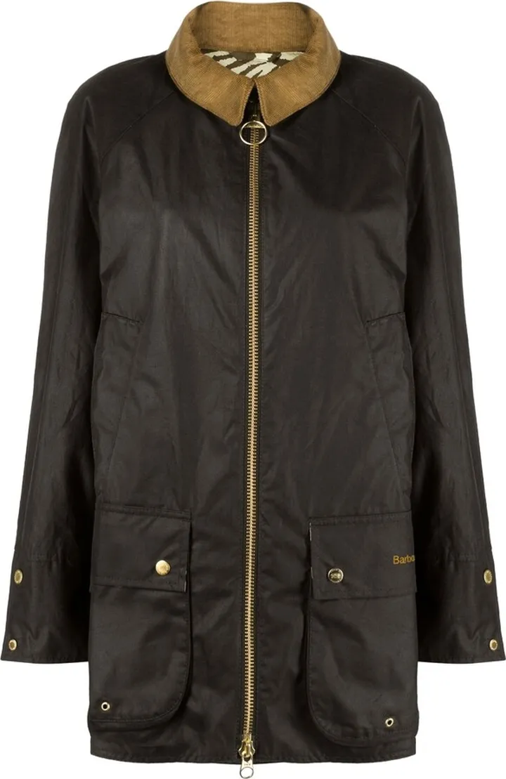 Long-Sleeve Zip-Fastening Coat