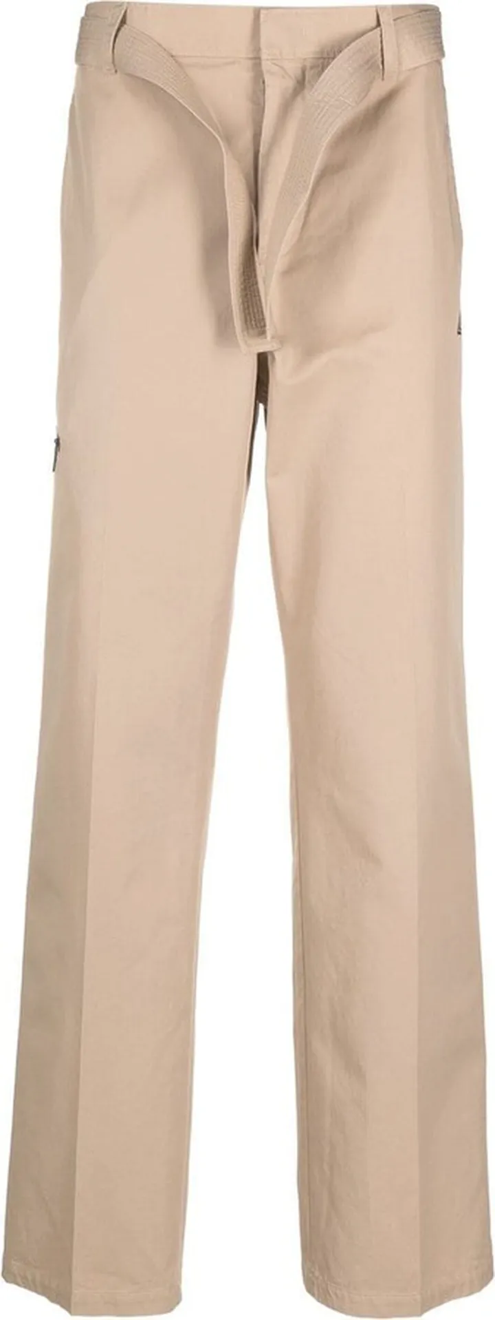 Belted Straight-Leg Trousers