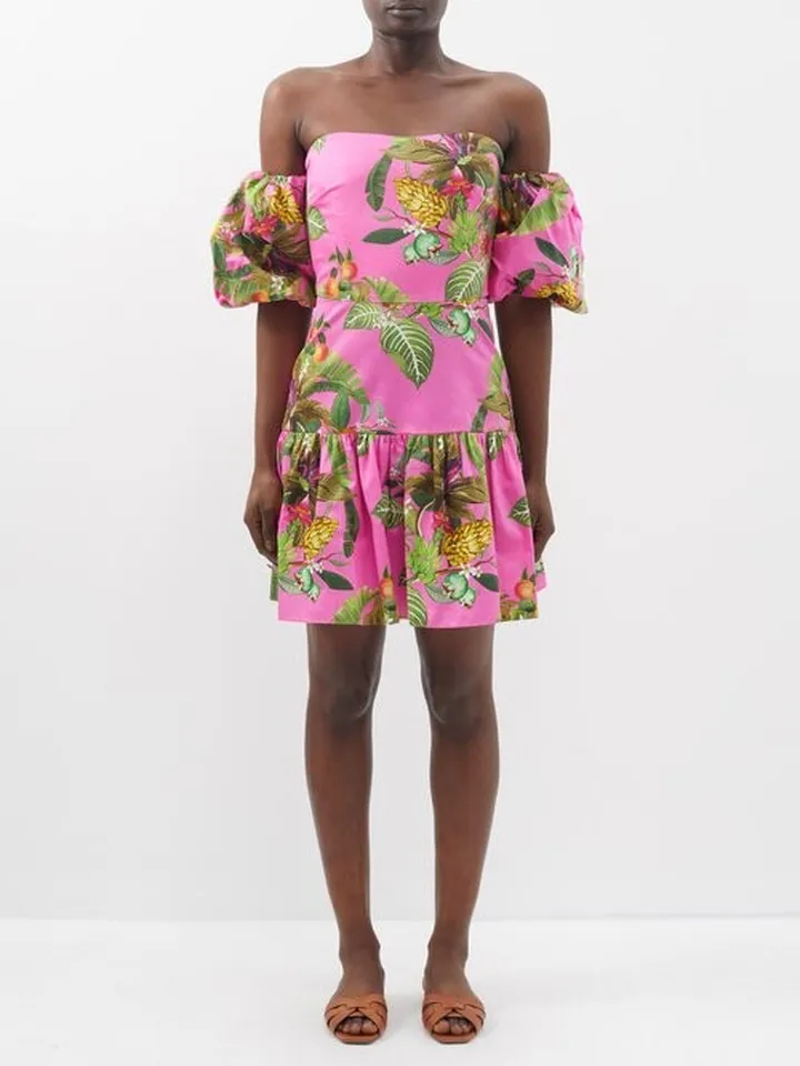 Ziggy Off-the-shoulder Cotton Mini Dress