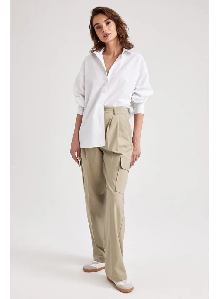 Woman Cargo Fit Woven Trousers