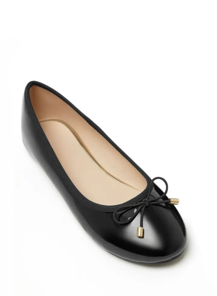 BALLERINA BLACK FLATS HANDMADE FOR WOMEN