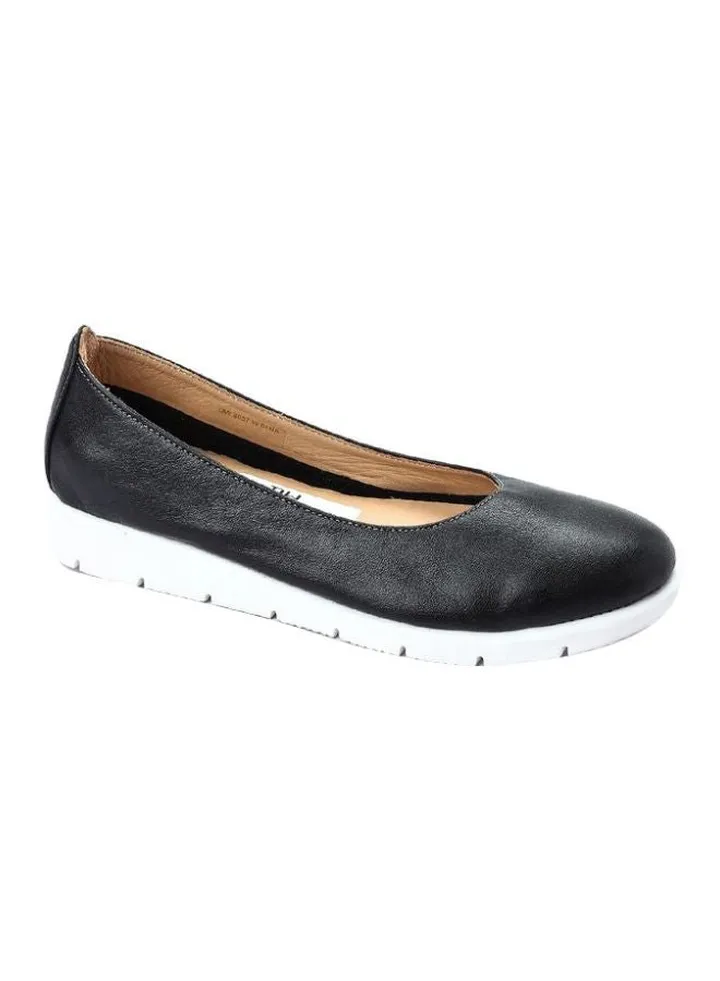 Leather Slip-on Ballerinas Black