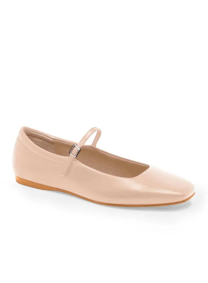 BAILATIRA BEIGE NUDE FLATS FOR WOMEN